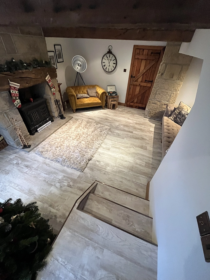 Rustic Light Wood LVT Installation – Hebden Bridge