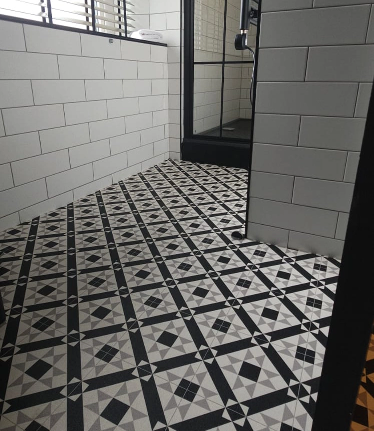 Victorian-Style Patterned Flooring Installation